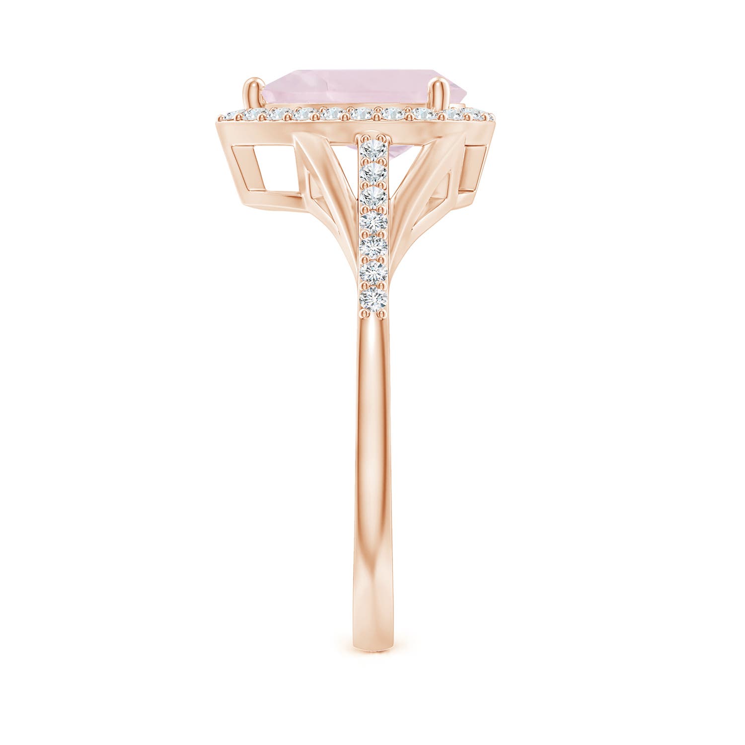 A - Rose Quartz / 1.58 CT / 14 KT Rose Gold