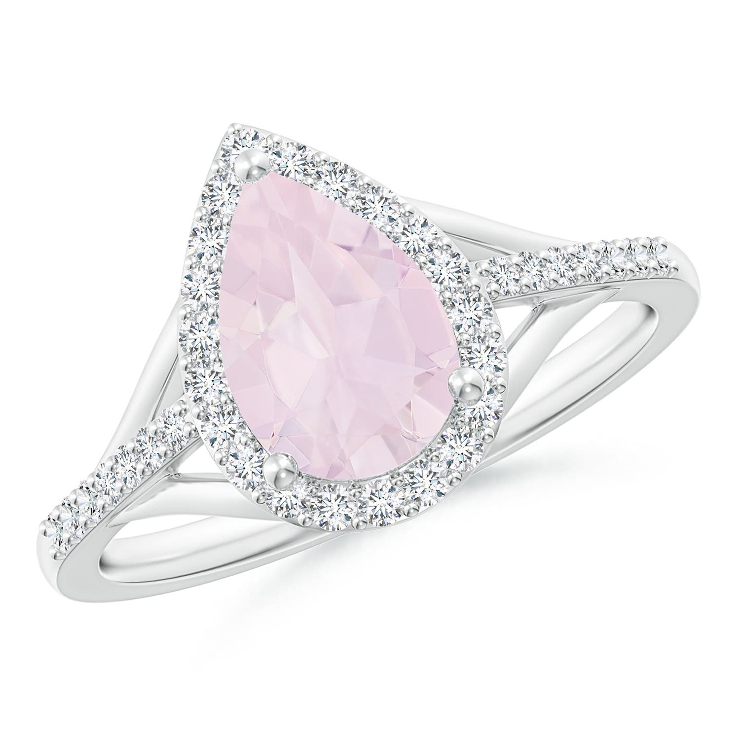 A - Rose Quartz / 1.58 CT / 14 KT White Gold