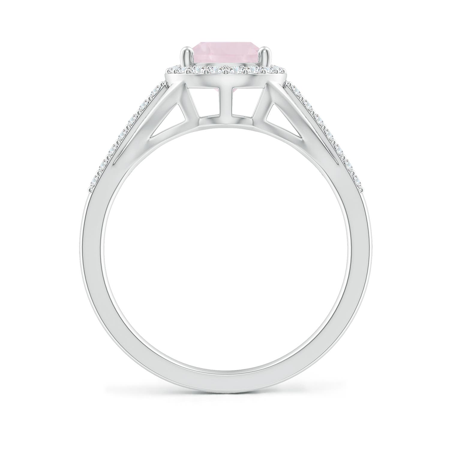 A - Rose Quartz / 1.58 CT / 14 KT White Gold