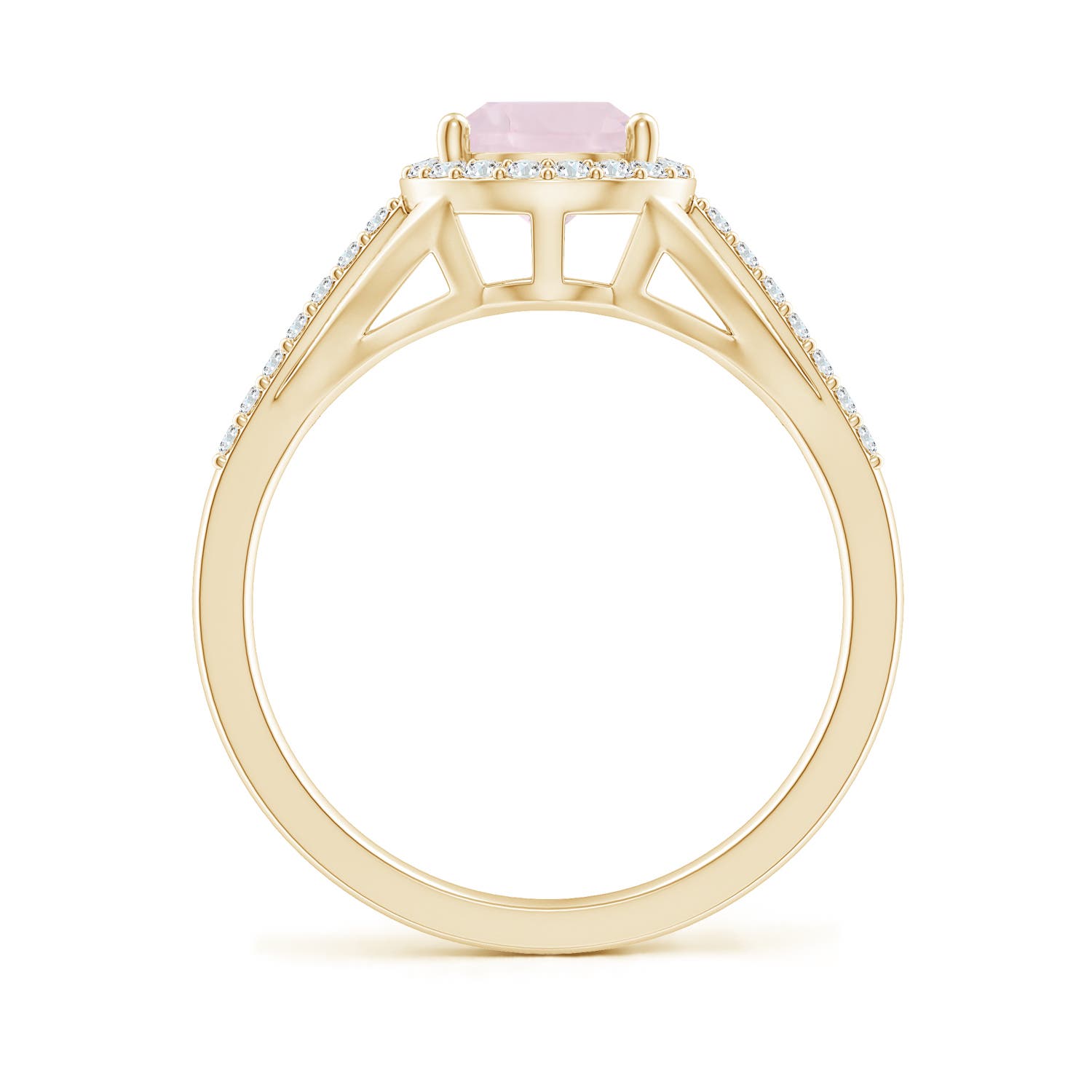 A - Rose Quartz / 1.58 CT / 14 KT Yellow Gold