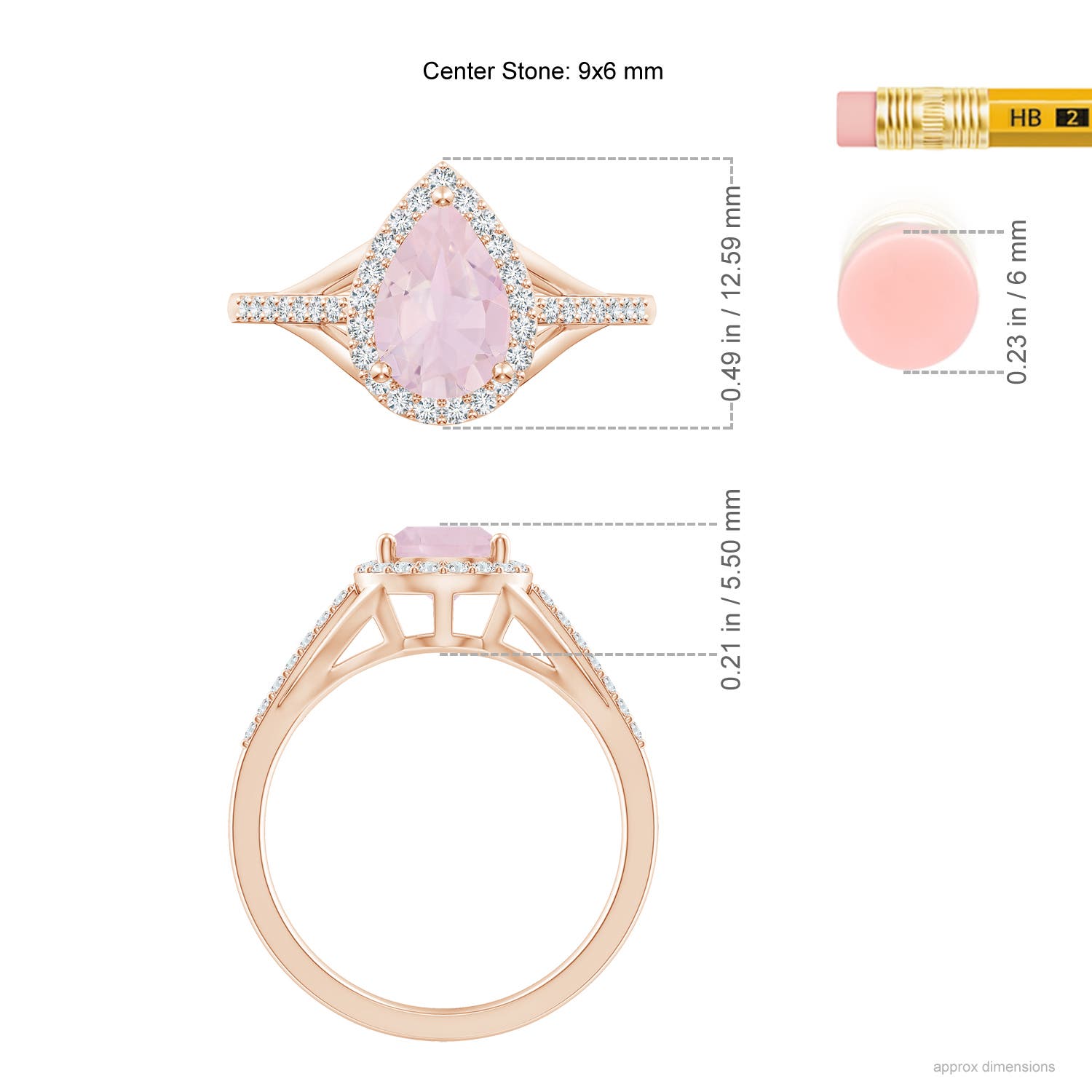 AA - Rose Quartz / 1.58 CT / 14 KT Rose Gold