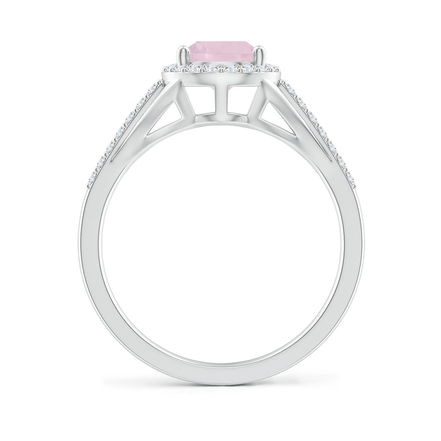 AA - Rose Quartz / 1.58 CT / 14 KT White Gold