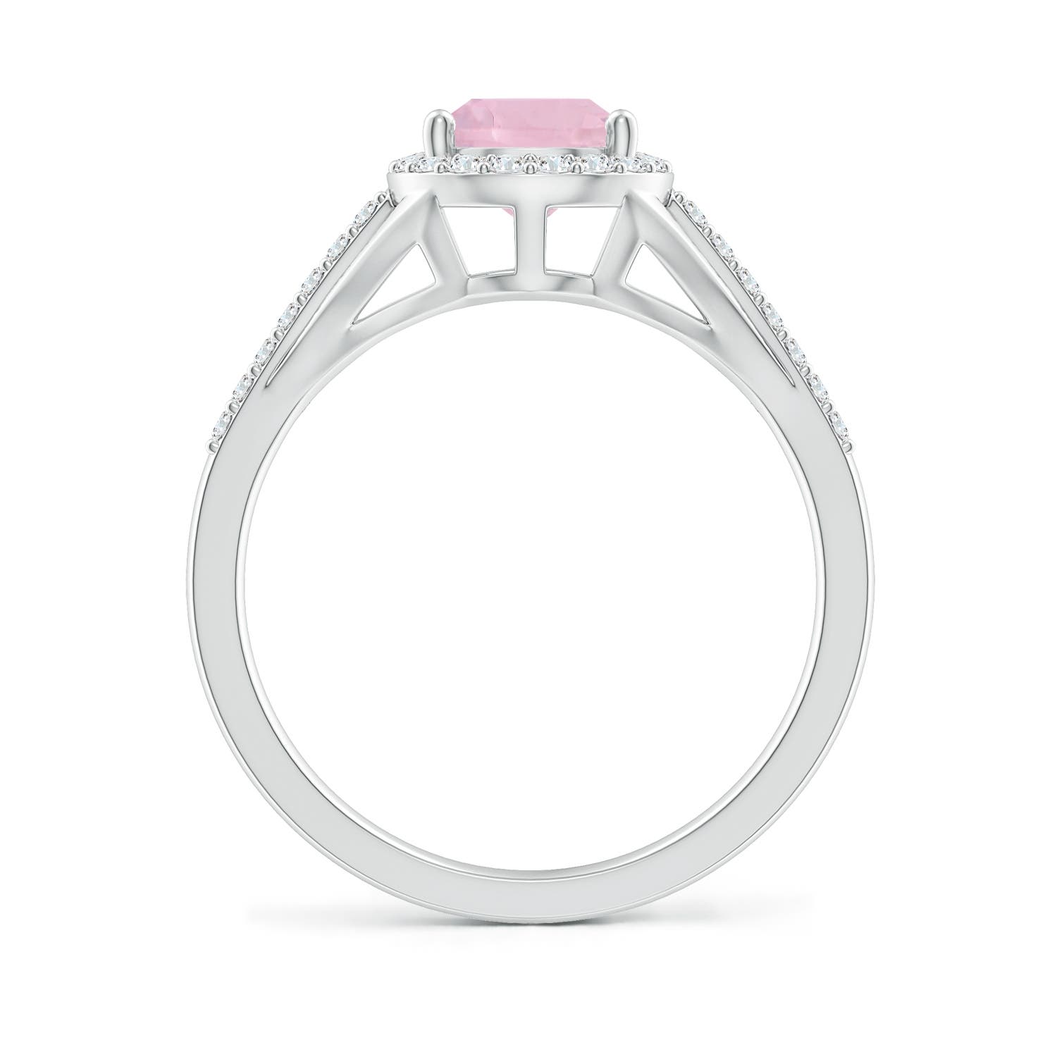 AAA - Rose Quartz / 1.58 CT / 14 KT White Gold