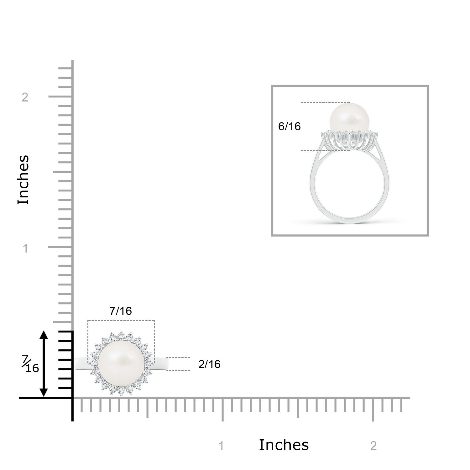 A / 3.9 CT / 14 KT White Gold