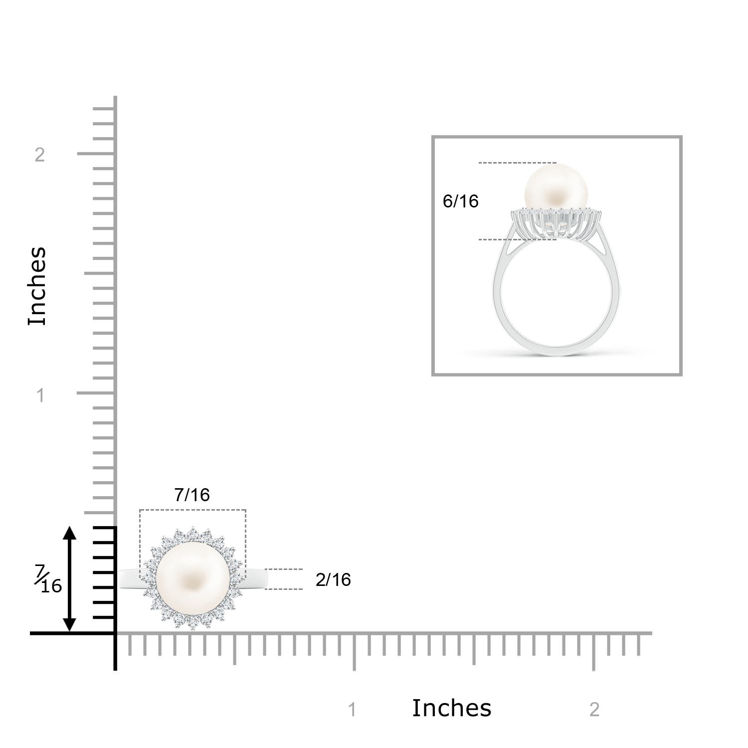 AA / 3.9 CT / 14 KT White Gold