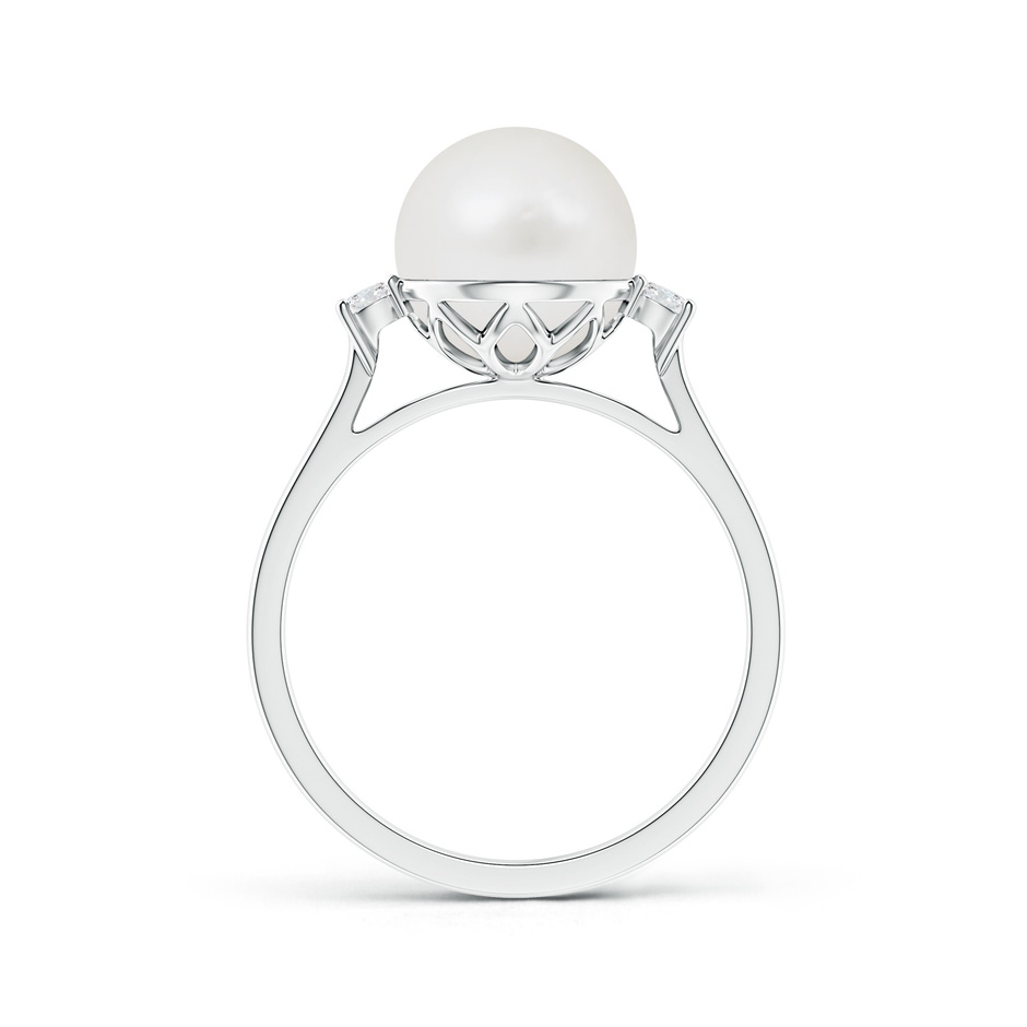 9mm A South Sea Pearl Ring with Diamond Accents in S999 Silver product image