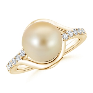 Round AAA Golden South Sea Cultured Pearl