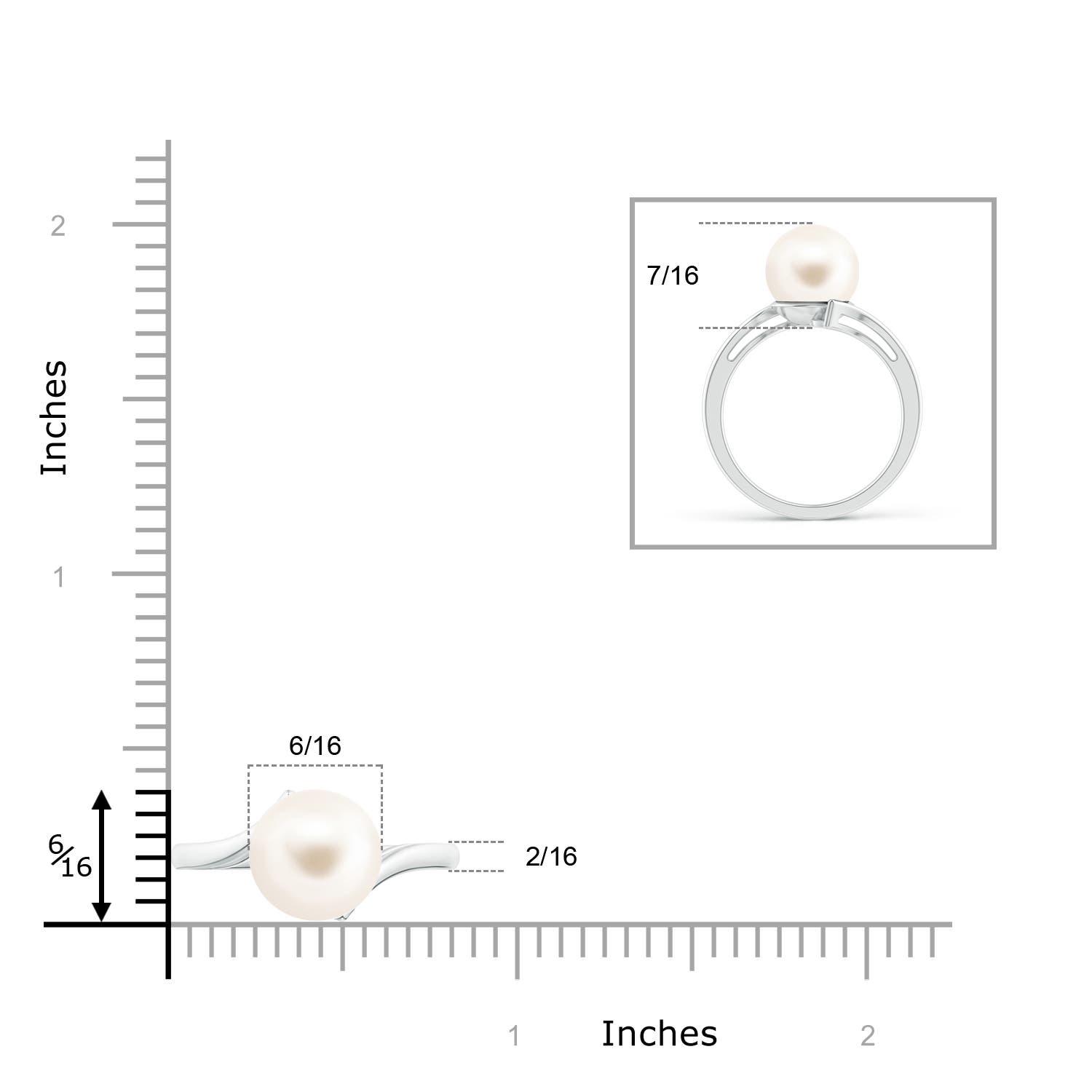 AAA / 7.2 CT / 14 KT White Gold