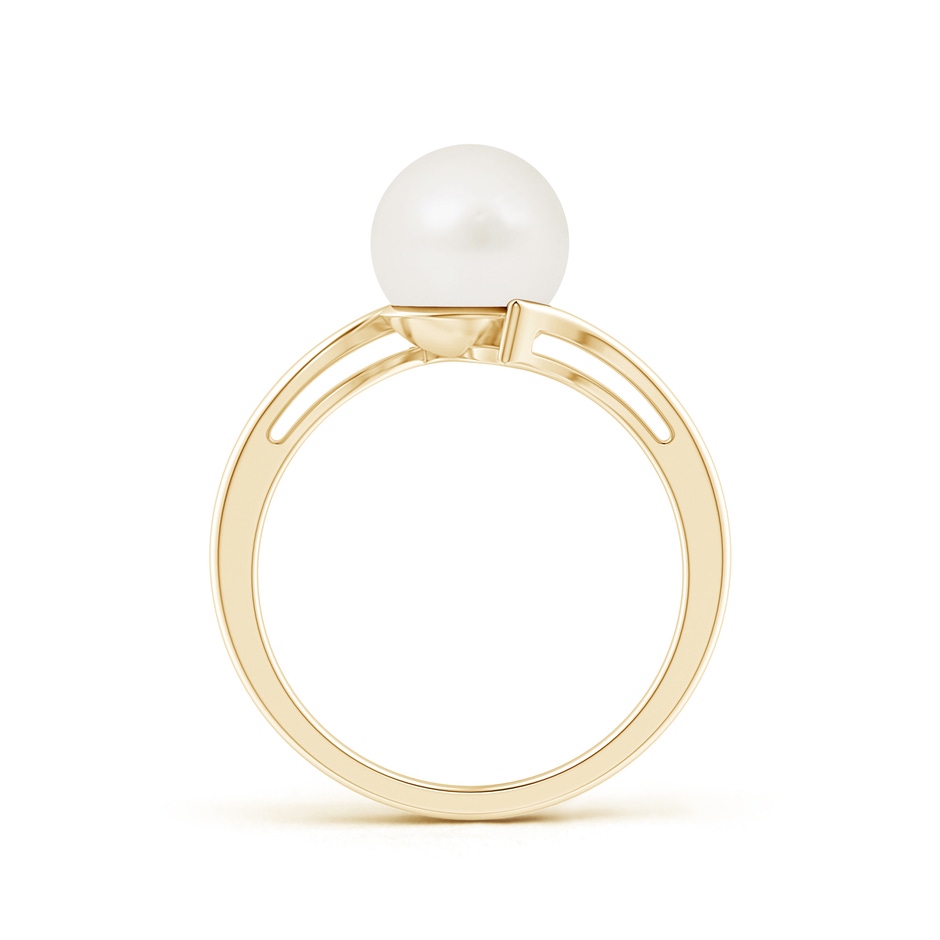 8mm A Solitaire Freshwater Pearl Bypass Ring in 9K Yellow Gold product image