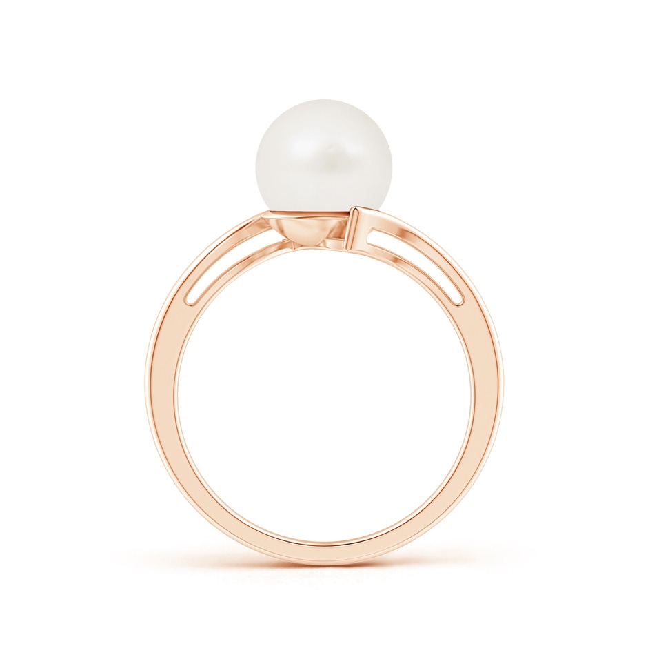 8mm A Solitaire Freshwater Pearl Bypass Ring in Rose Gold product image