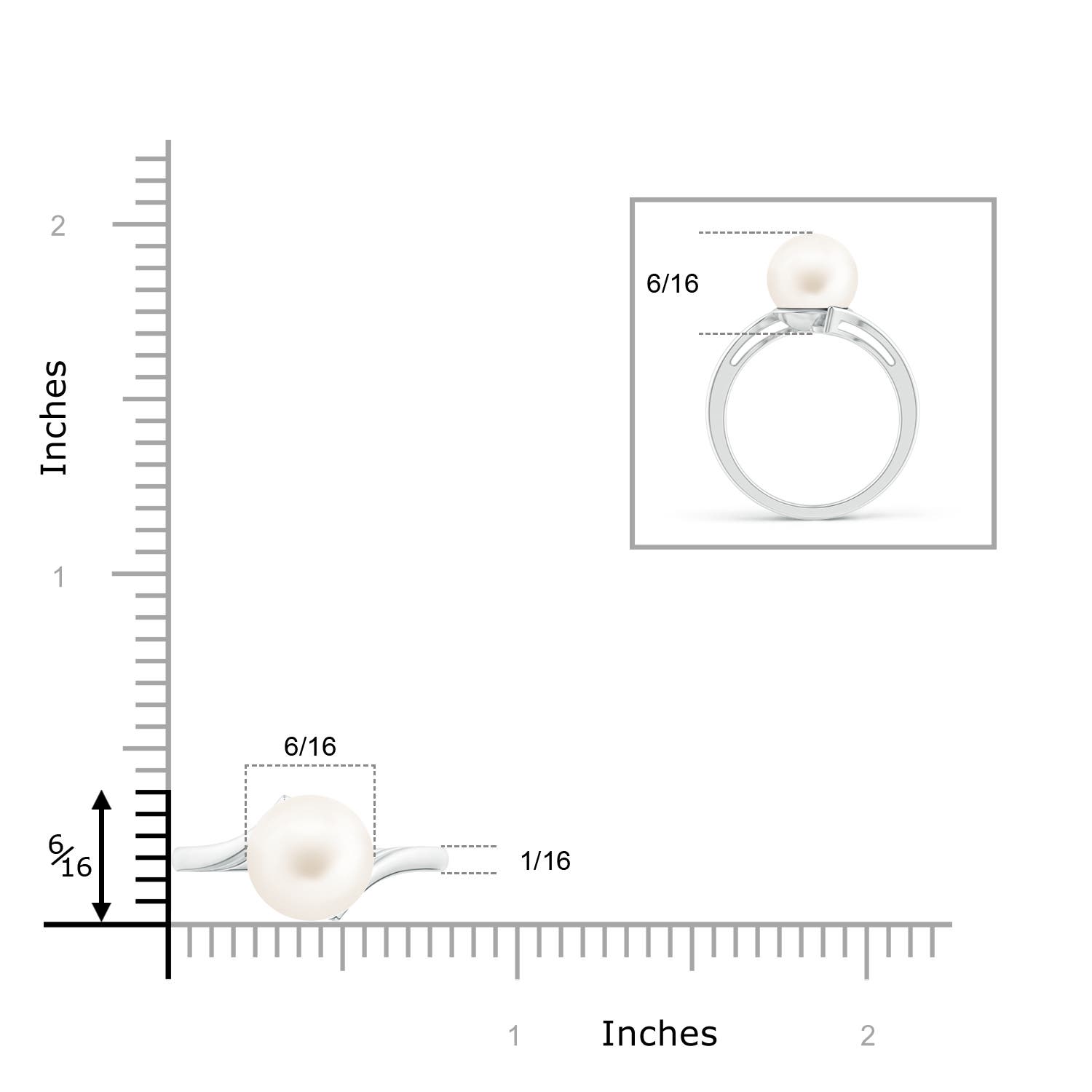 AA / 5.25 CT / 14 KT White Gold