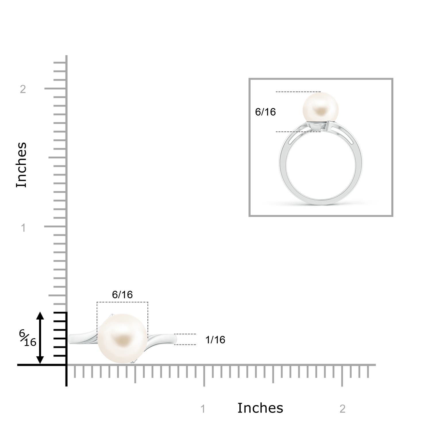 AAA / 5.25 CT / 14 KT White Gold