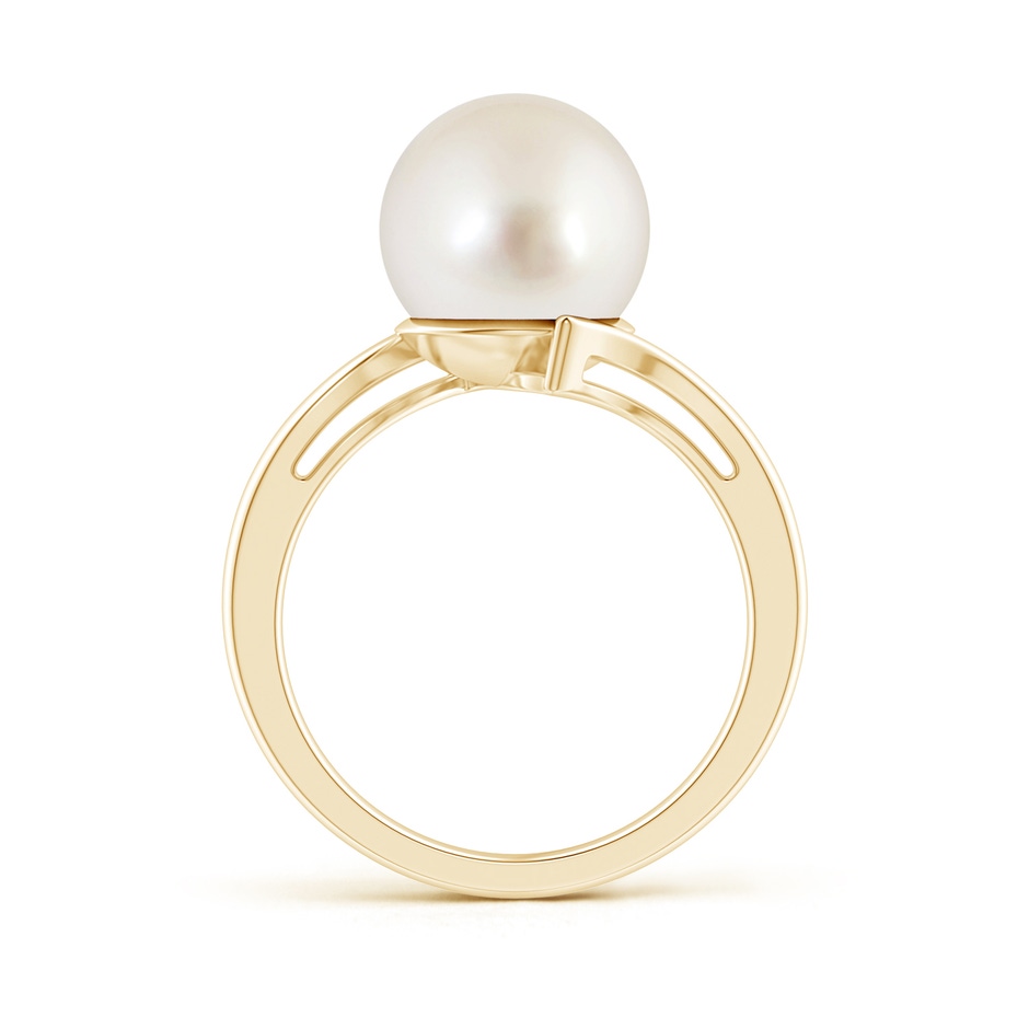 10mm AAAA Solitaire South Sea Pearl Bypass Ring in Yellow Gold product image