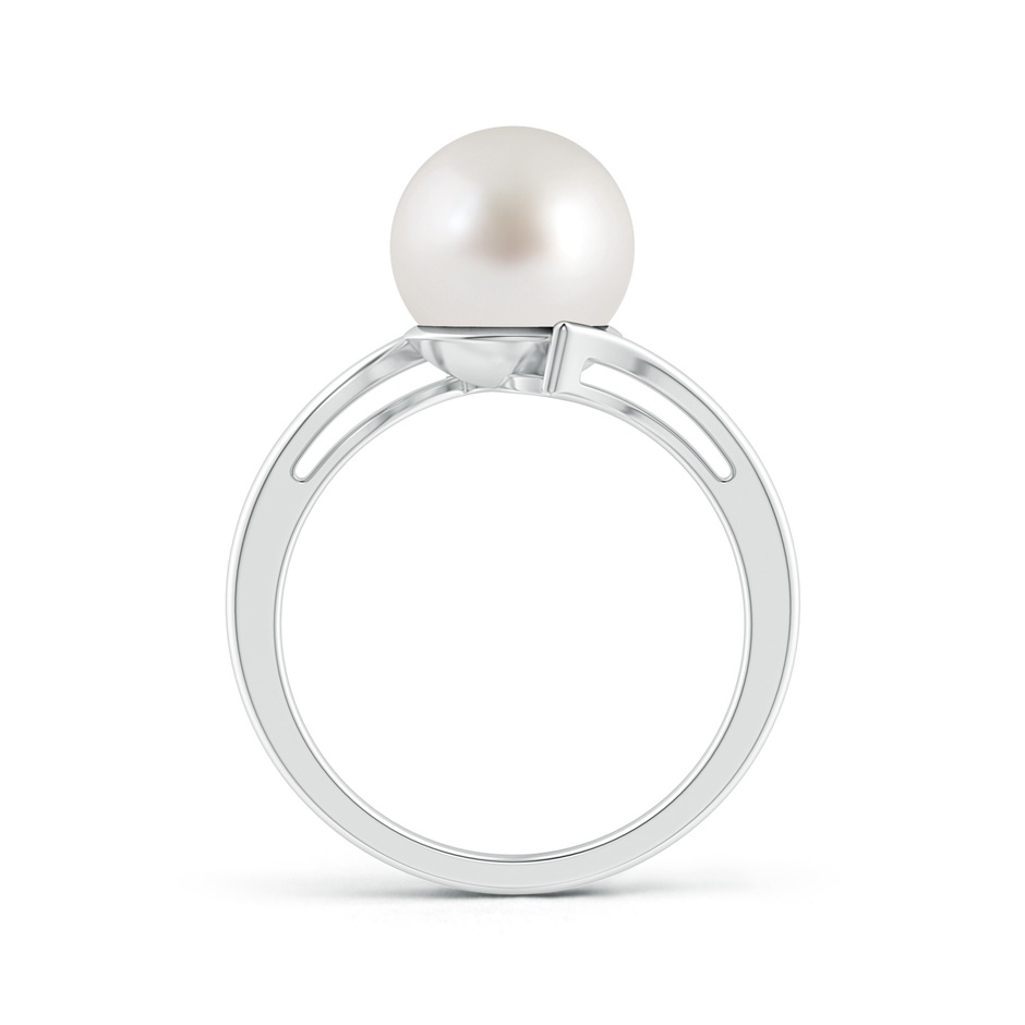 9mm AAA Solitaire South Sea Pearl Bypass Ring in White Gold product image