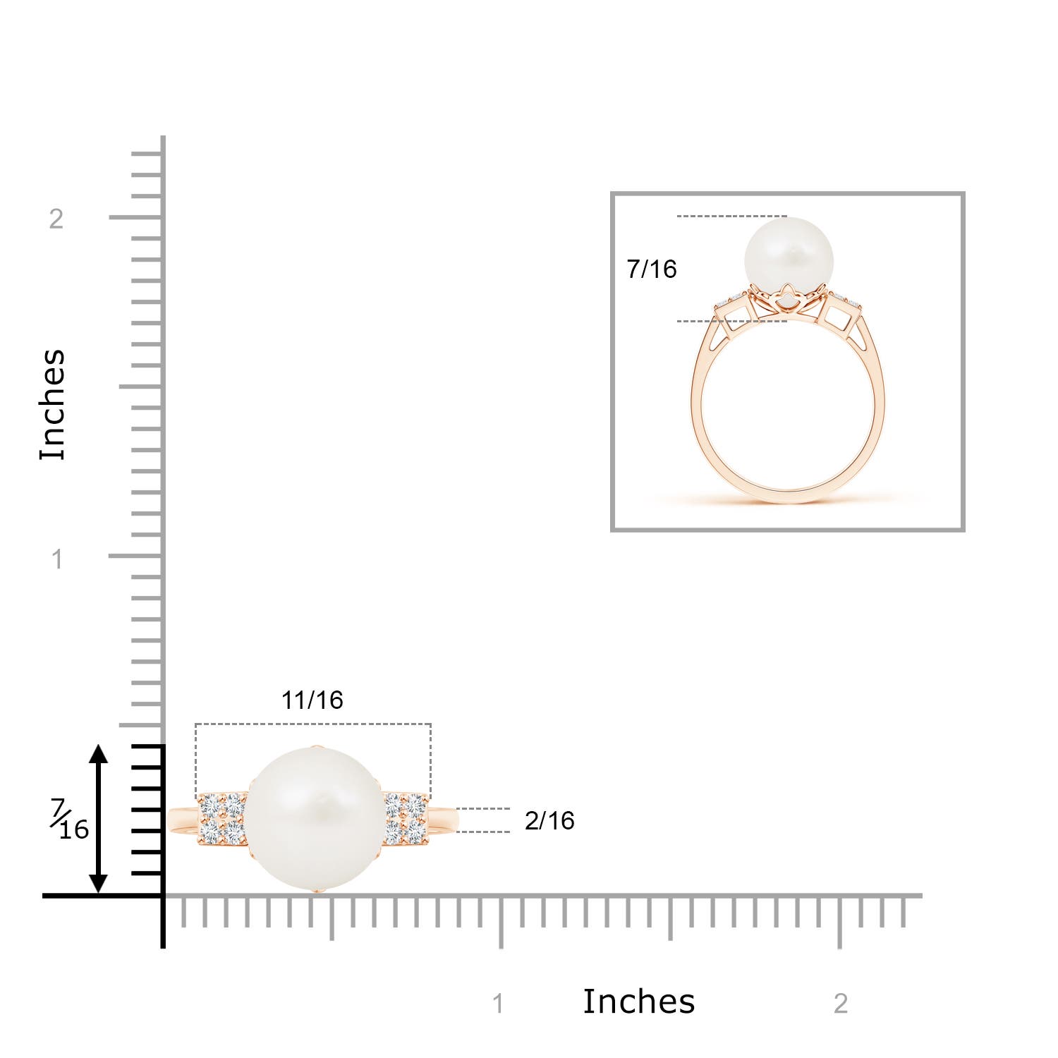 A / 7.4 CT / 14 KT Rose Gold