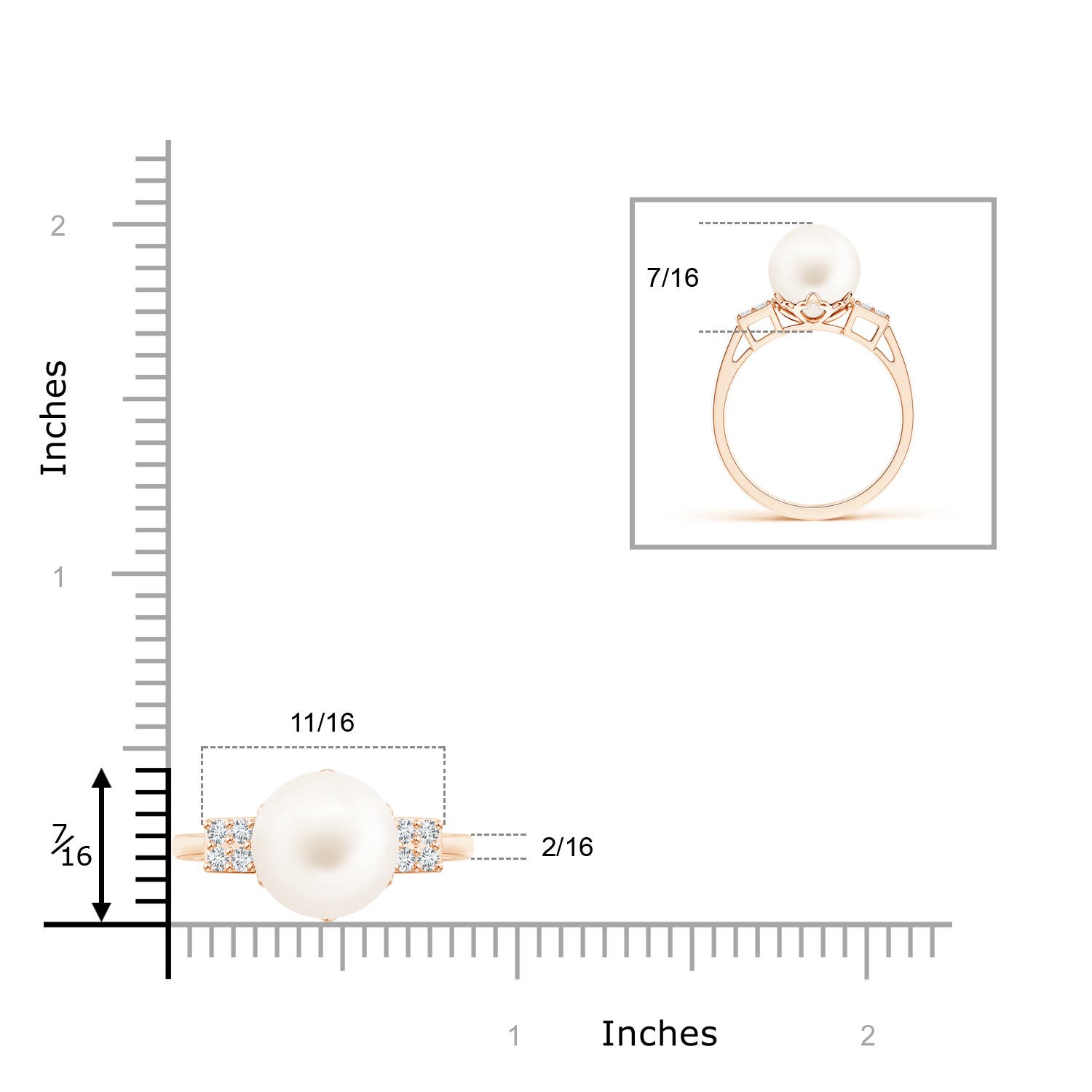 AA / 7.4 CT / 14 KT Rose Gold