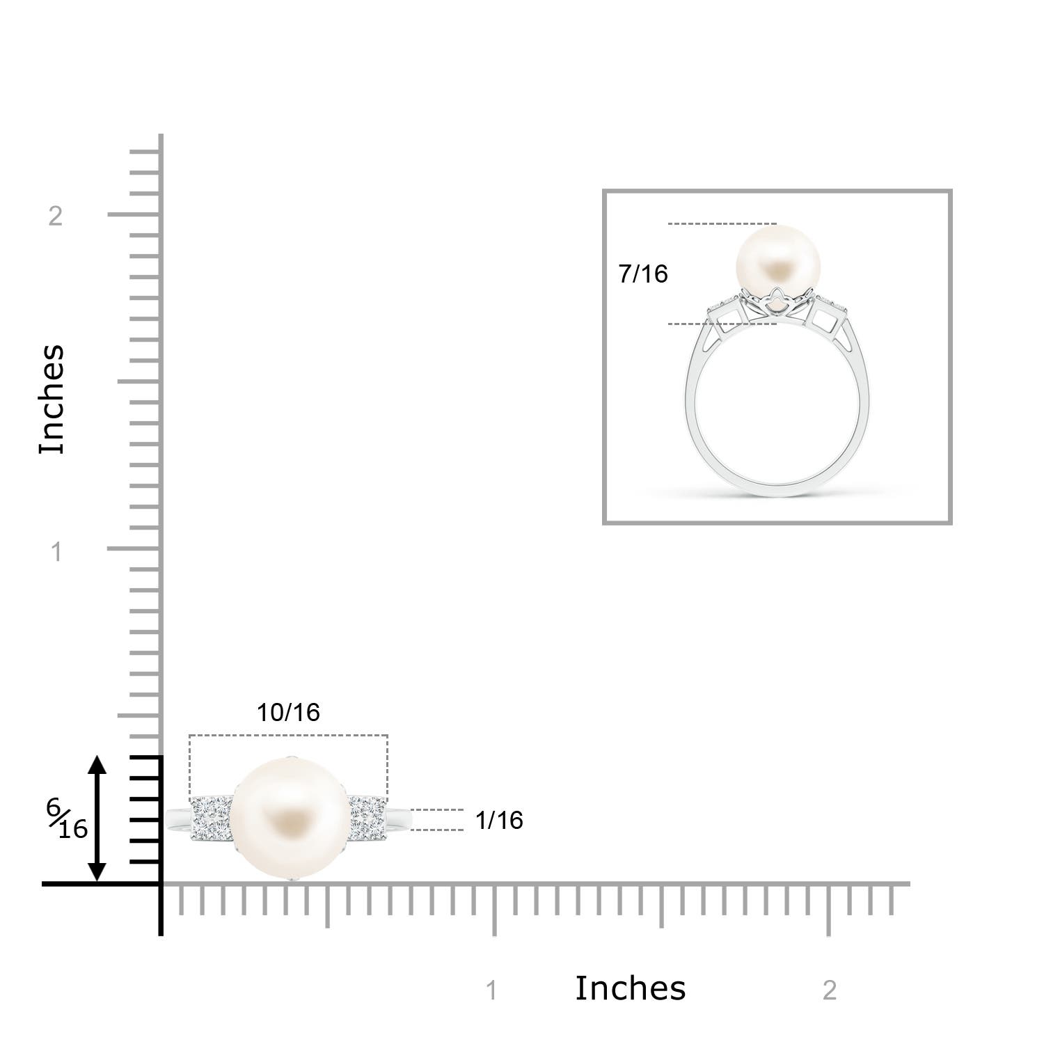 AAA / 5.39 CT / 14 KT White Gold