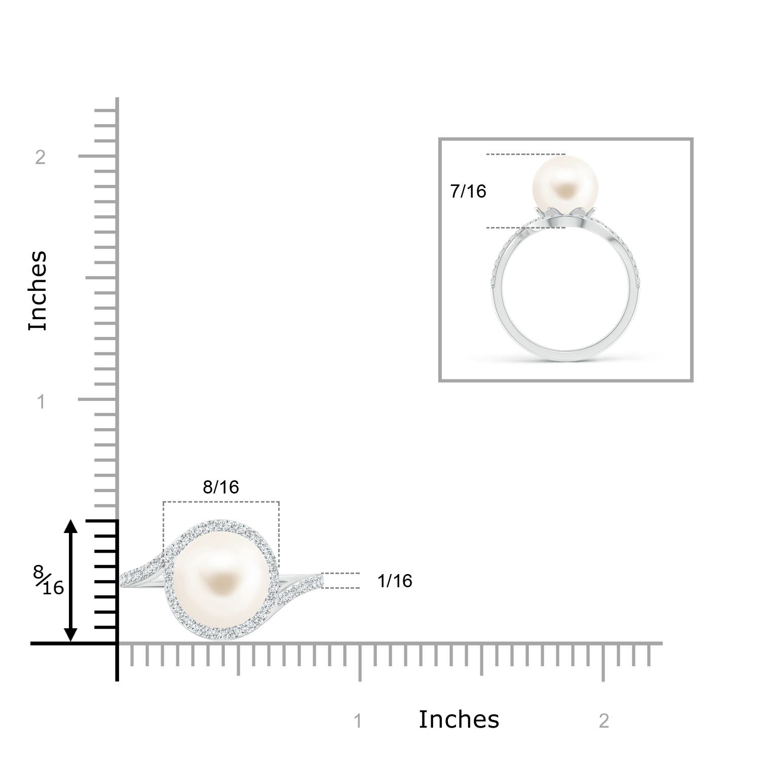 AAA / 7.53 CT / 14 KT White Gold