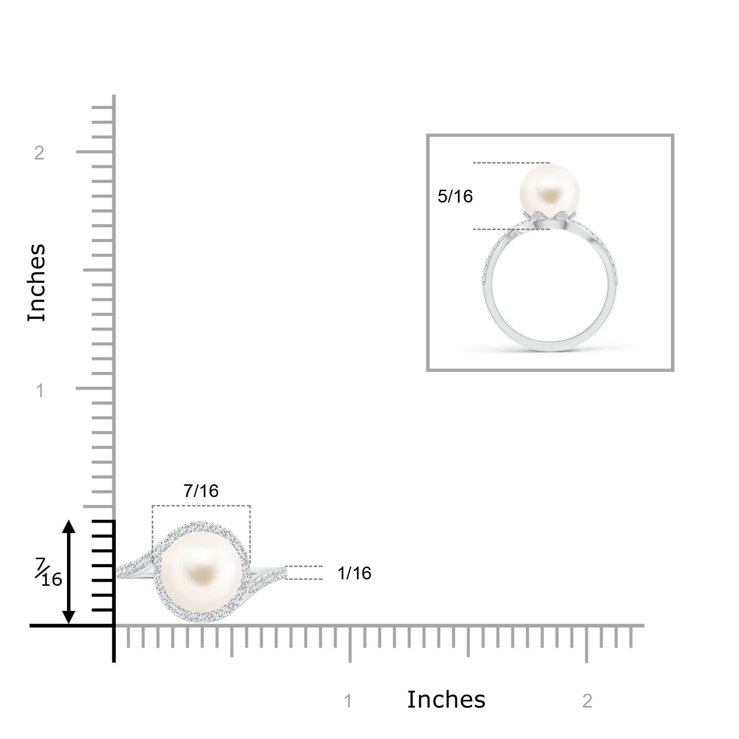 AAA / 4 CT / 14 KT White Gold