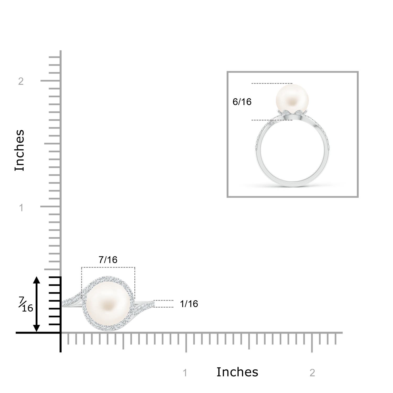 AA / 5.56 CT / 14 KT White Gold