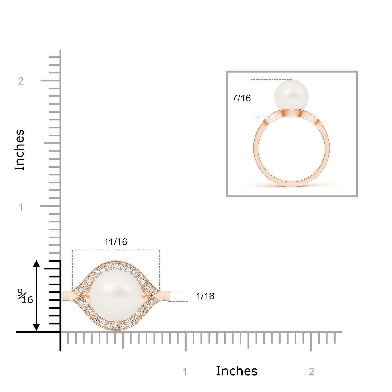 A / 7.44 CT / 14 KT Rose Gold