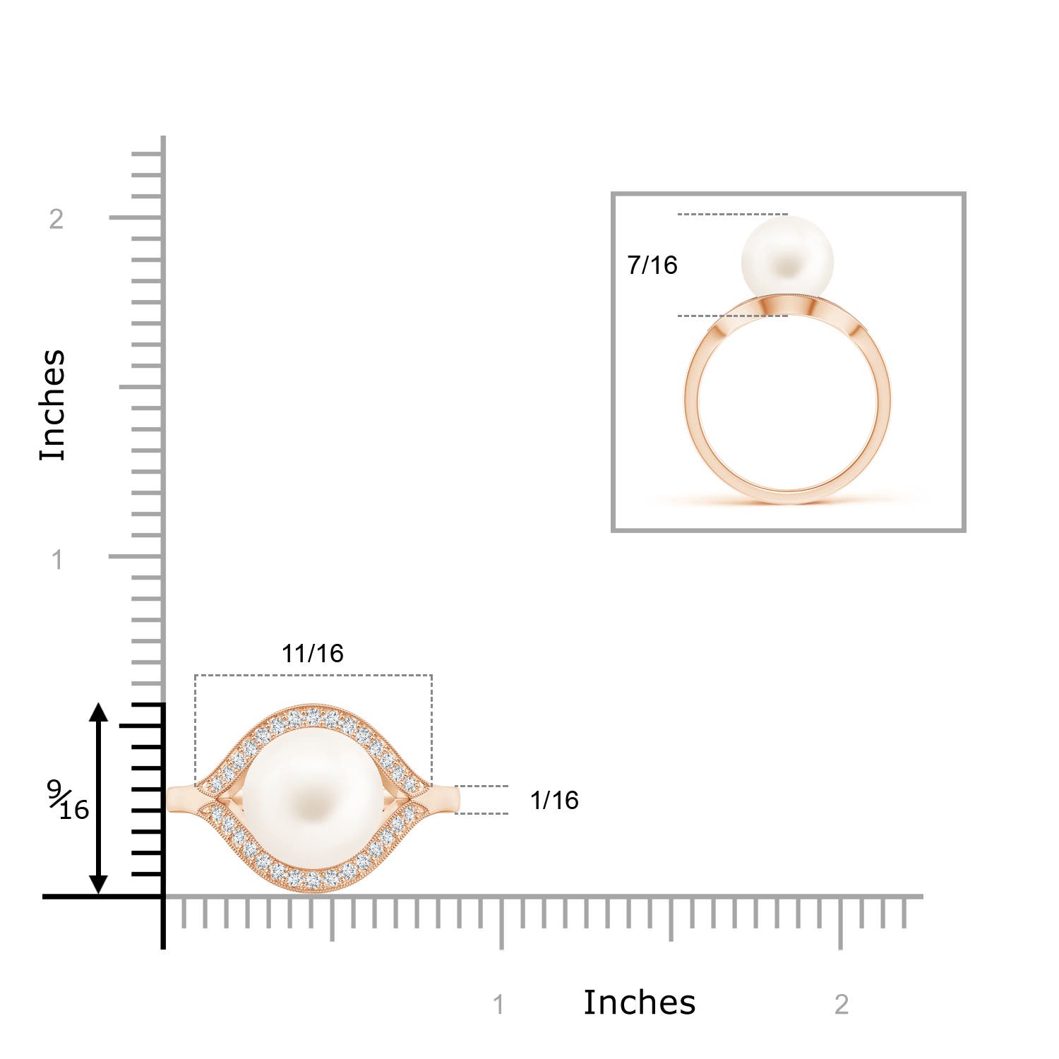 AA / 7.44 CT / 14 KT Rose Gold