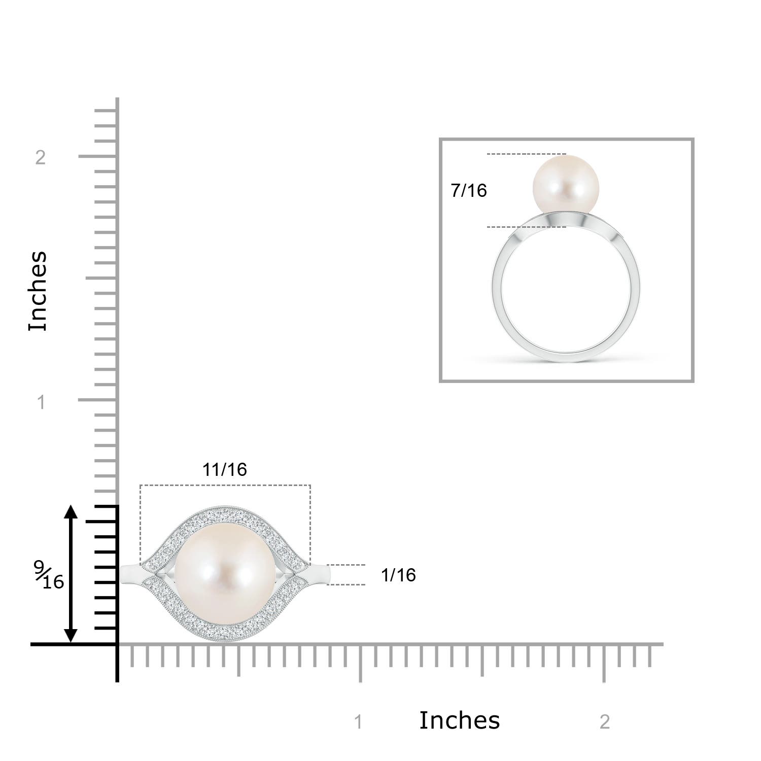 AAAA / 7.44 CT / 14 KT White Gold