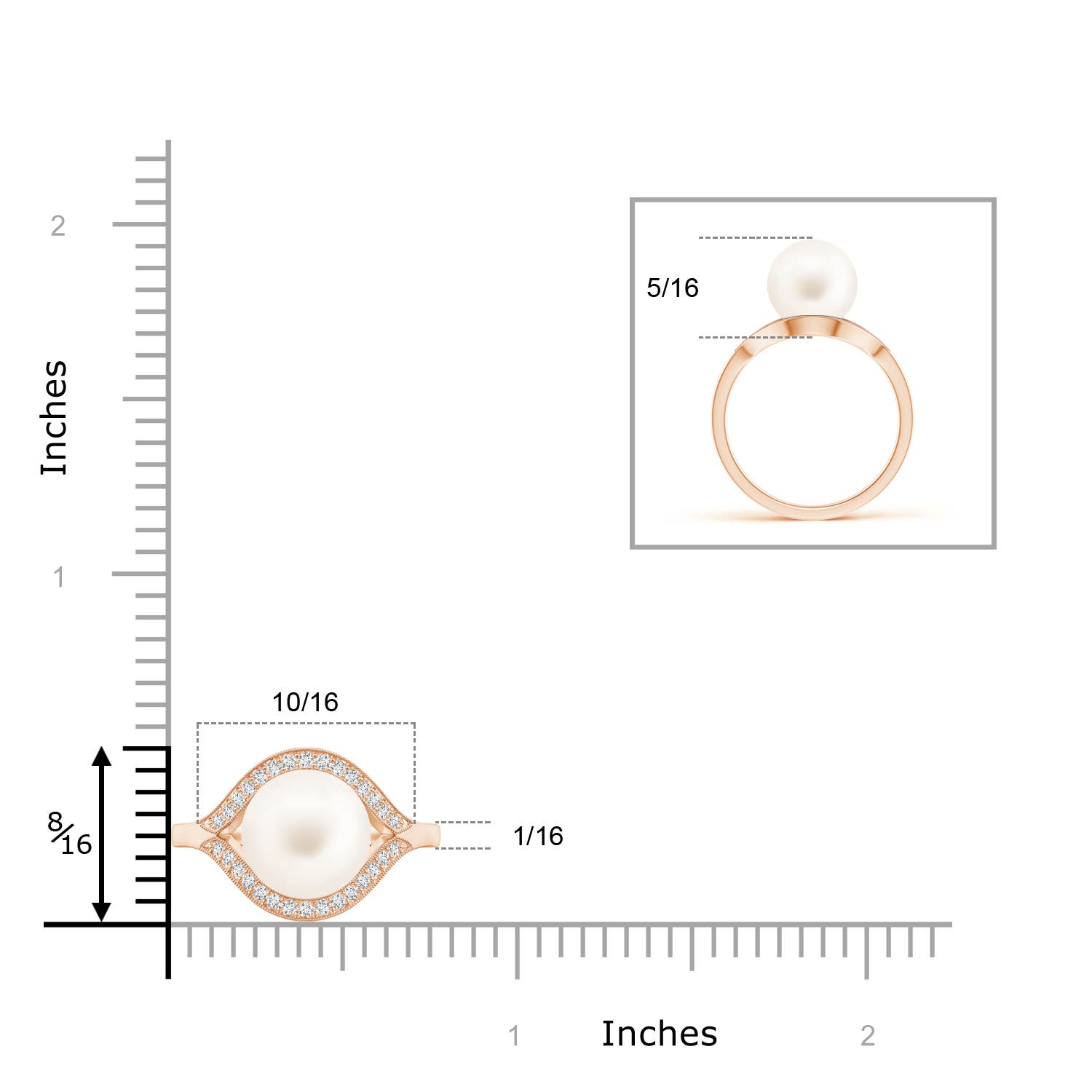 AA / 3.85 CT / 14 KT Rose Gold