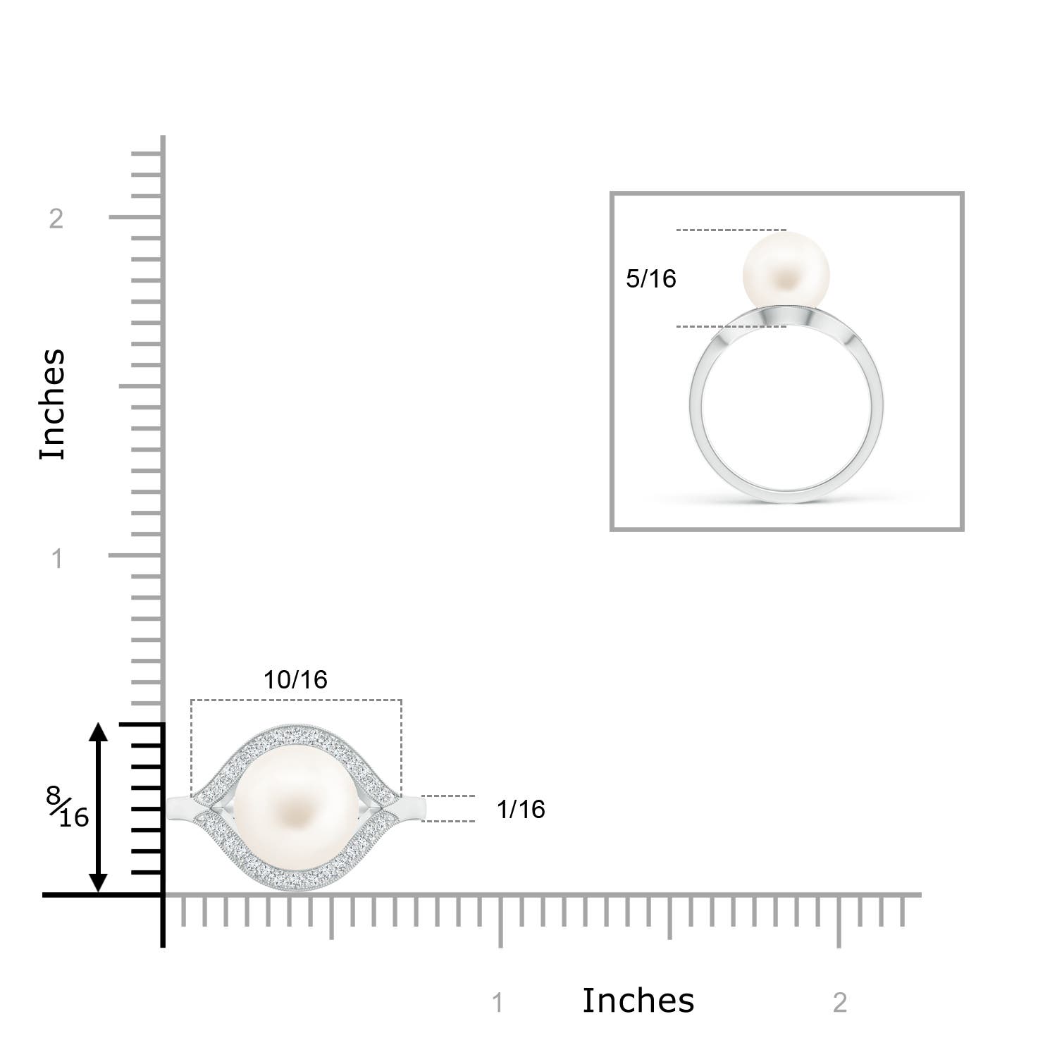 AA / 3.85 CT / 14 KT White Gold