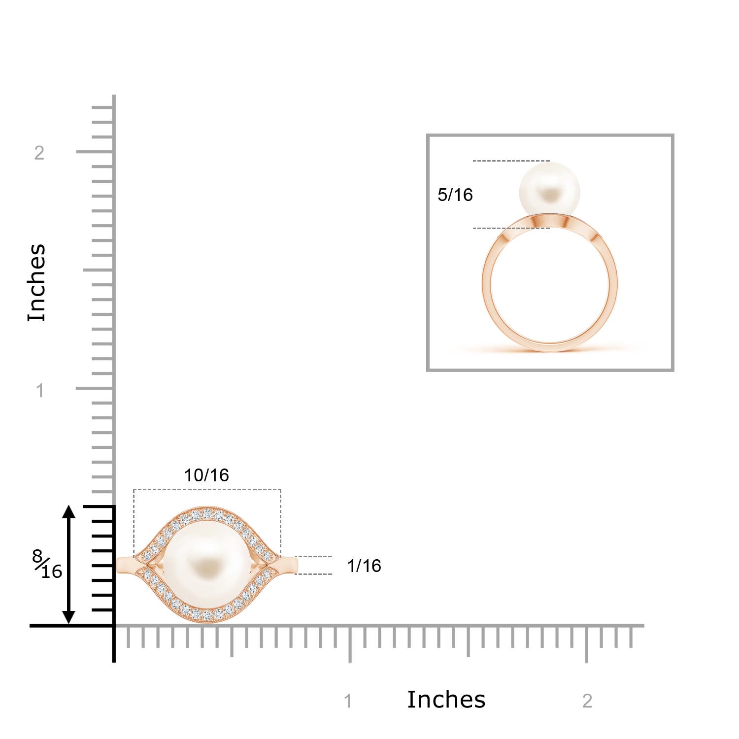 AAA / 3.85 CT / 14 KT Rose Gold