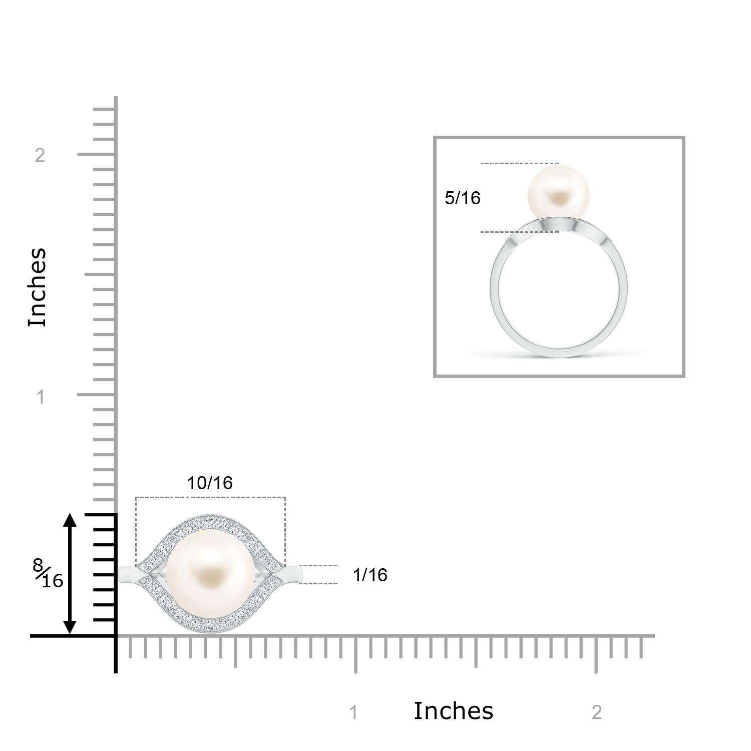 AAA / 3.85 CT / 14 KT White Gold