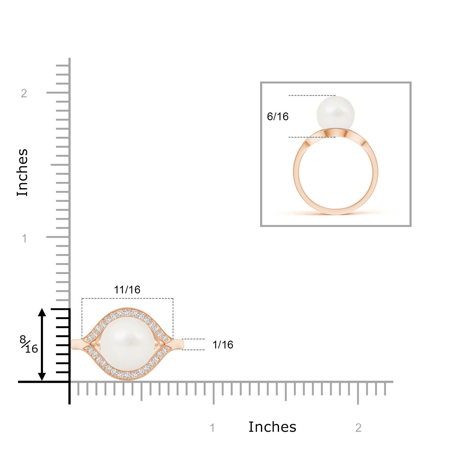 A / 5.43 CT / 14 KT Rose Gold