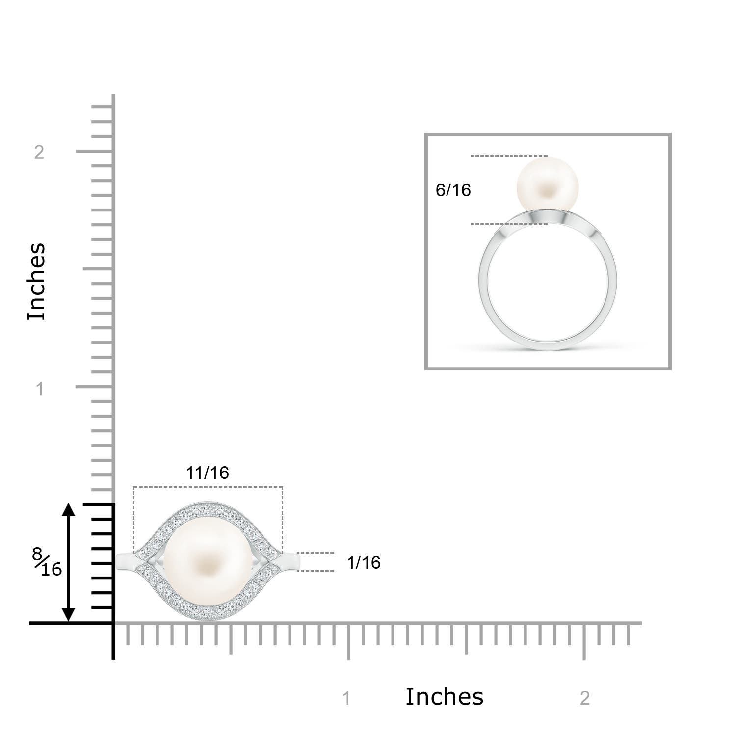 AA / 5.43 CT / 14 KT White Gold