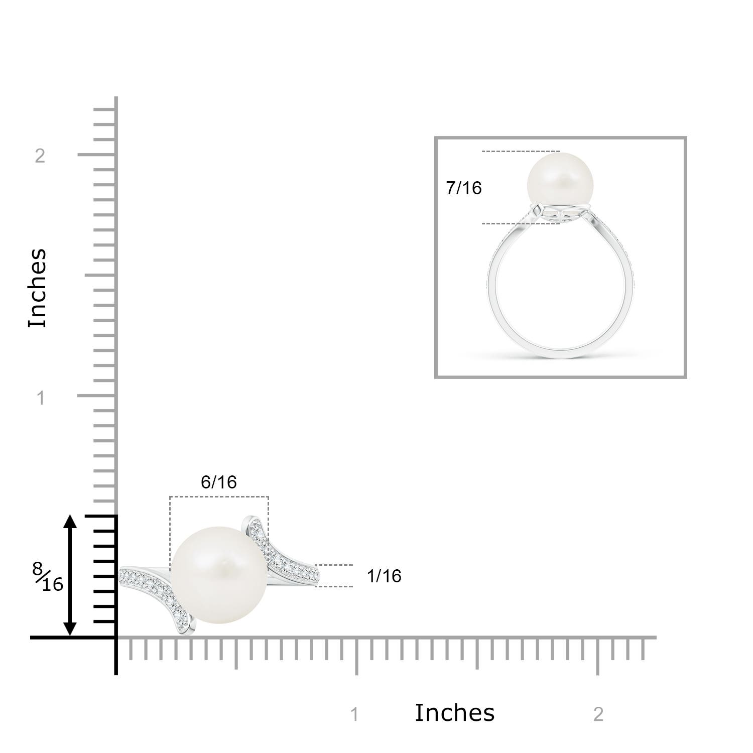 A / 7.44 CT / 14 KT White Gold