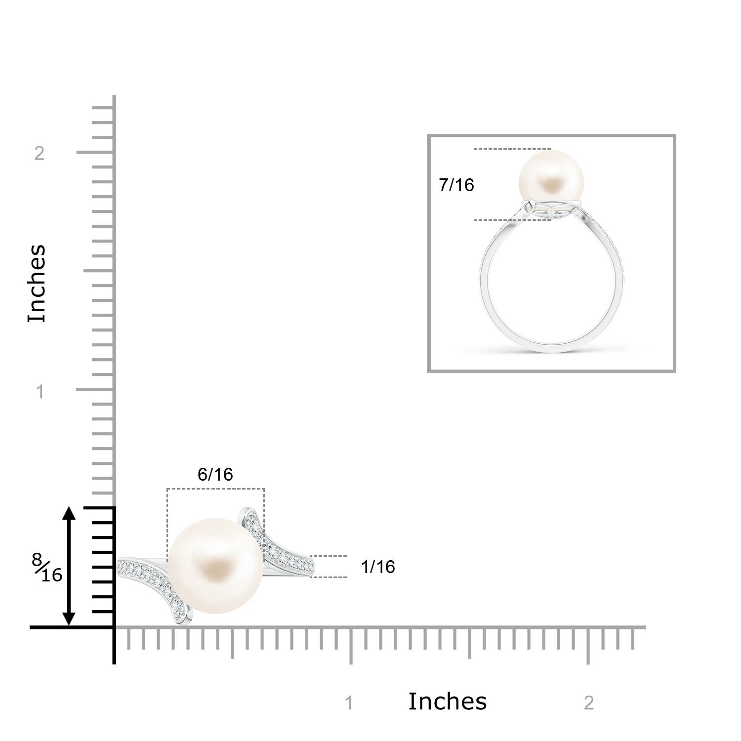 AAA / 7.44 CT / 14 KT White Gold