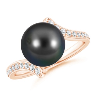 10mm AA Tahitian Pearl Bypass Ring in Rose Gold