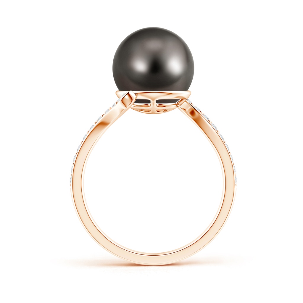 10mm AAA Tahitian Pearl Bypass Ring in Rose Gold Product Image