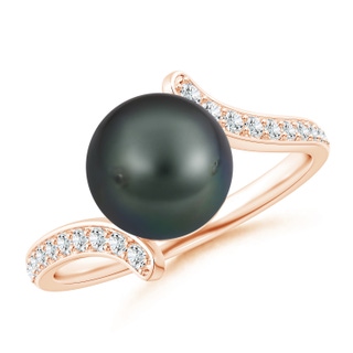 9mm A Tahitian Pearl Bypass Ring in Rose Gold