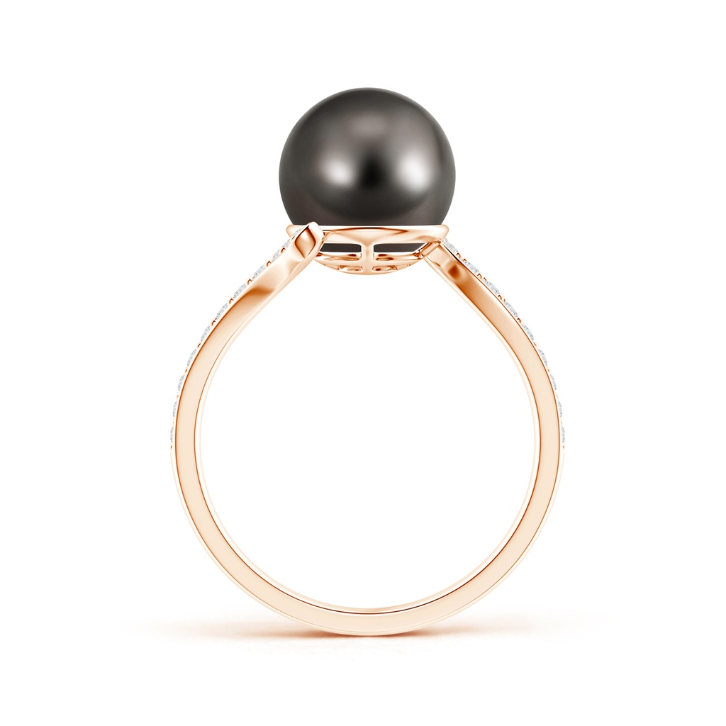9mm AAA Tahitian Pearl Bypass Ring in Rose Gold Product Image