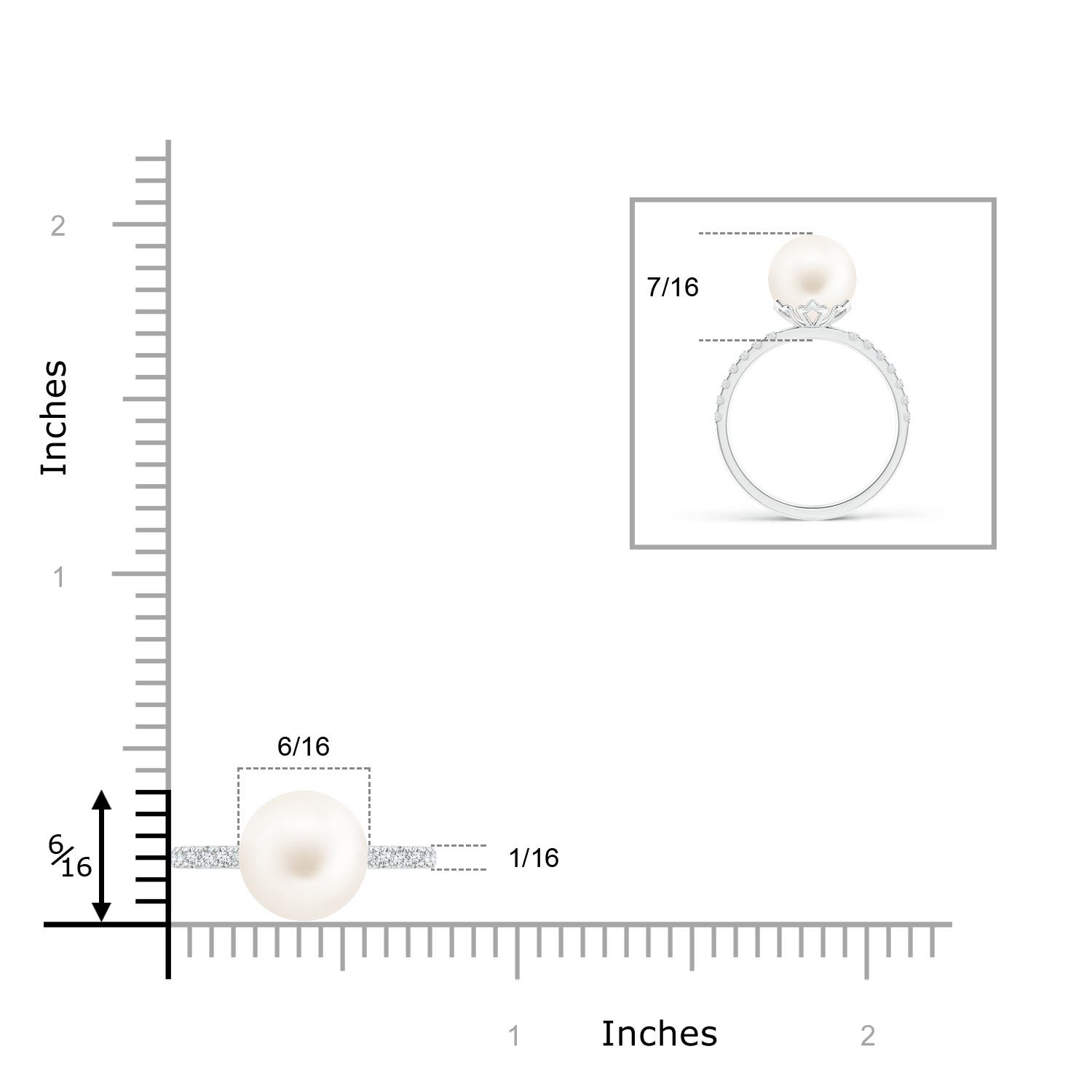 AA / 5.5 CT / 14 KT White Gold