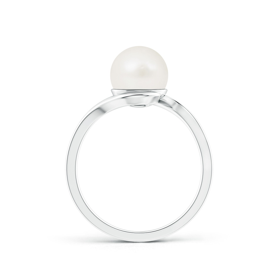 8mm A Freshwater Pearl Solitaire Bypass Ring in S999 Silver product image