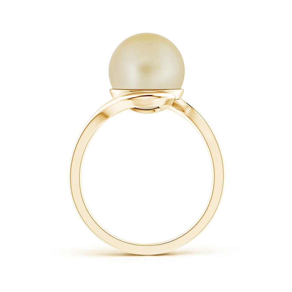 10mm A Golden South Sea Pearl Solitaire Bypass Ring in Yellow Gold product image
