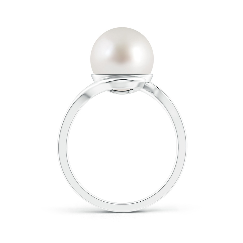 10mm AAA South Sea Pearl Solitaire Bypass Ring in S999 Silver product image