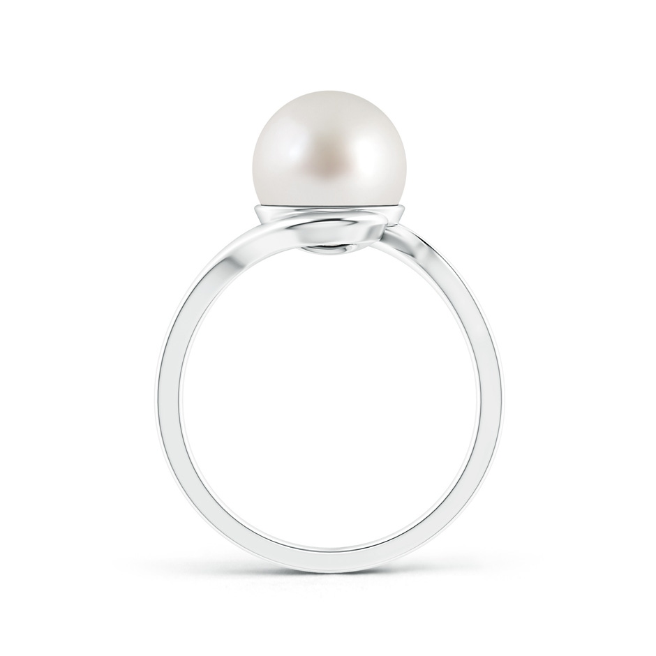 9mm AAA South Sea Pearl Solitaire Bypass Ring in White Gold product image