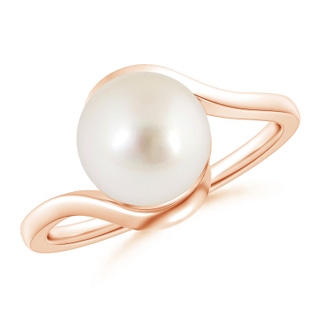 9mm AAAA South Sea Pearl Solitaire Bypass Ring in 9K Rose Gold