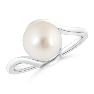 9mm AAAA South Sea Pearl Solitaire Bypass Ring in S999 Silver