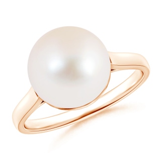 10mm AAA Classic Freshwater Cultured Pearl Ring in Rose Gold