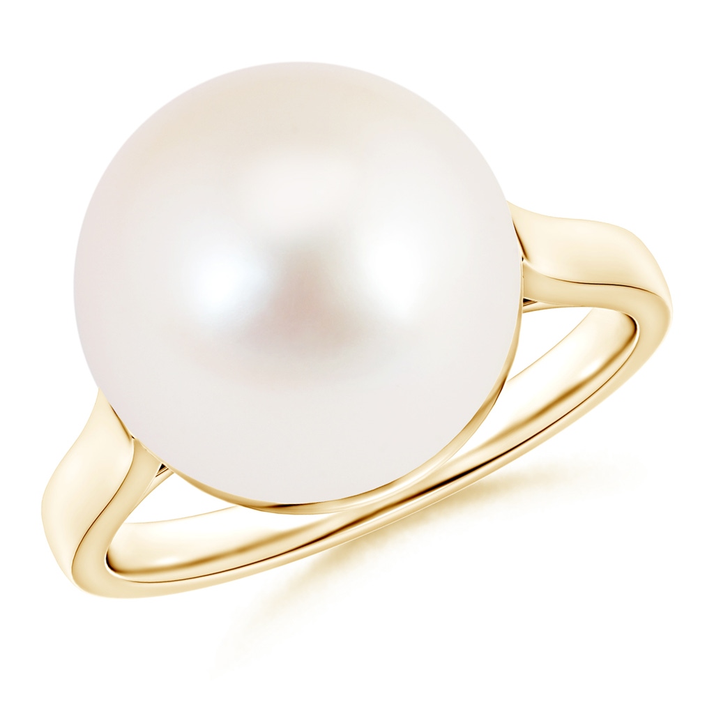 12mm AAA Classic Freshwater Cultured Pearl Ring in Yellow Gold