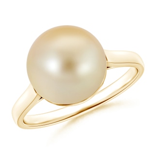 10mm AAA Classic Golden South Sea Pearl Ring in Yellow Gold