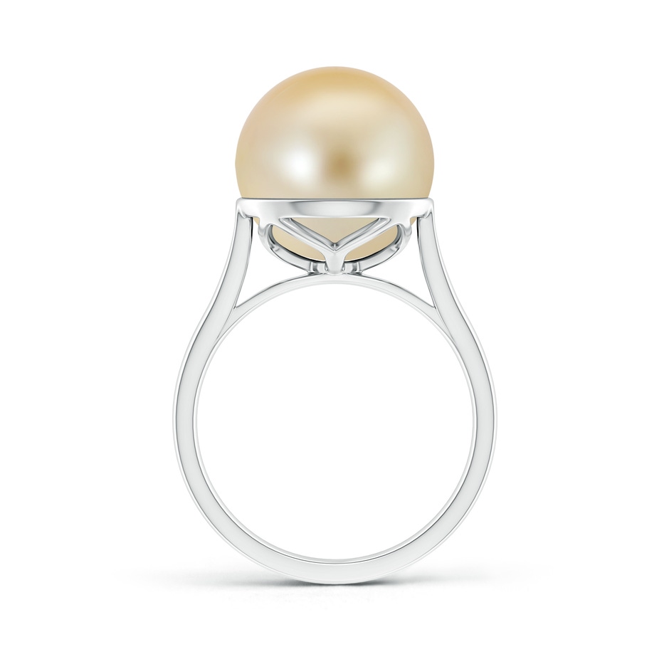 12mm AAA Classic Golden South Sea Pearl Ring in White Gold product image